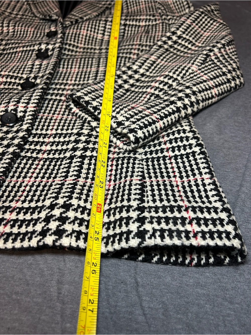 Talbots Classic Black & White Houndstooth Women's Blazer - Picture 3 of 8